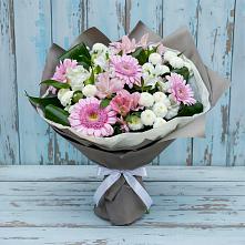Букет цветов из:  Герберы, Альстромерии и Хризантемы #REPLACE_PRED# Мантурове Курской области
