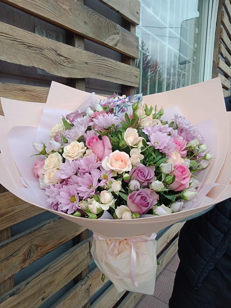 Букет цветов из: Розы и Хризантемы в Мантурове Курской области