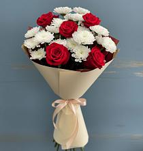 Букет цветов из:  Розы и Хризантемы в Мантурове Курской области