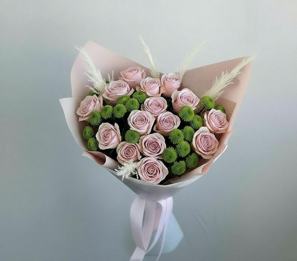 Букет цветов из: Розы и Хризантемы в Мантурове Курской области