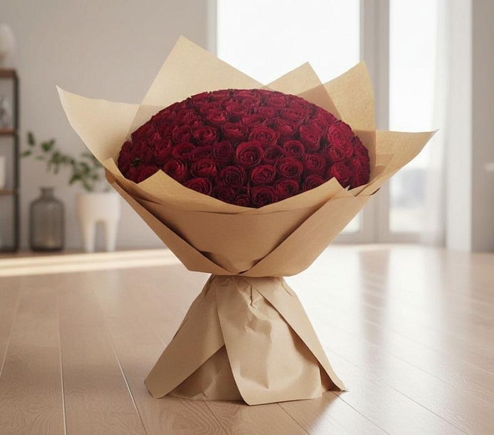 Букет 101 Красная роза в Мантурове Курской области