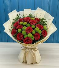 Букет цветов из:  Розы и Хризантемы в Мантурове Курской области