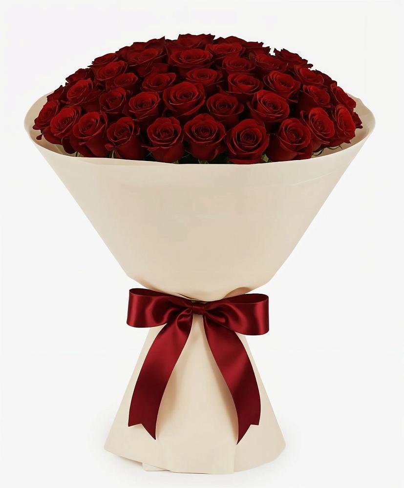 Букет 101 Бордовая роза Блэк Бакарра в Мантурове Курской области