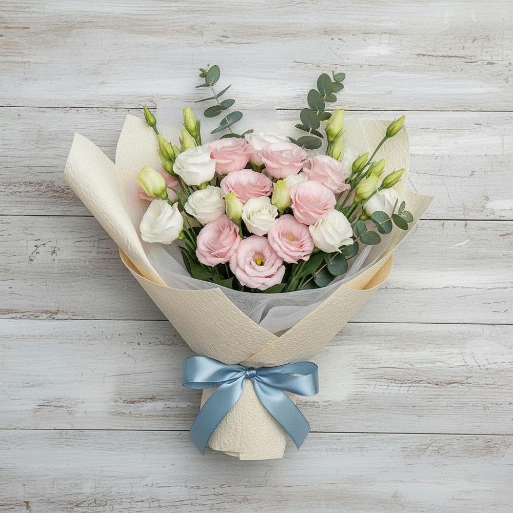 Букет цветов из: Лизиантусы в Мантурове Курской области